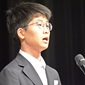 堂々と歓迎の挨拶を務めた旭川東の生徒会長・高野晴「人生をかけている選手たちを僕も人生をかけて支えたい」