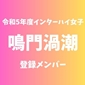 【インターハイ女子最終登録メンバー】鳴門渦潮(徳島)
