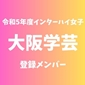 【インターハイ女子登録メンバー】大阪学芸