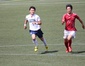 勝ち越しゴールを決める東京朝鮮中高級学校MFカンドゥホ