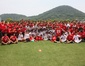 サッカー部全員で5年ぶりのインターハイ出場を喜ぶ四国学院大香川西
