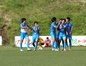 逆転ゴール、そして試合終了の笛を聞き喜ぶ秋田U-18の選手たち